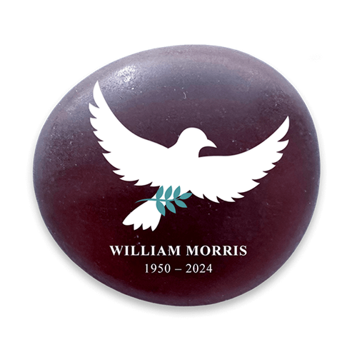 Picture of Frosted Amethyst Dove Memorial Stone