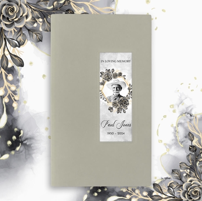 Show details for Black Gold Floral Memorial Package