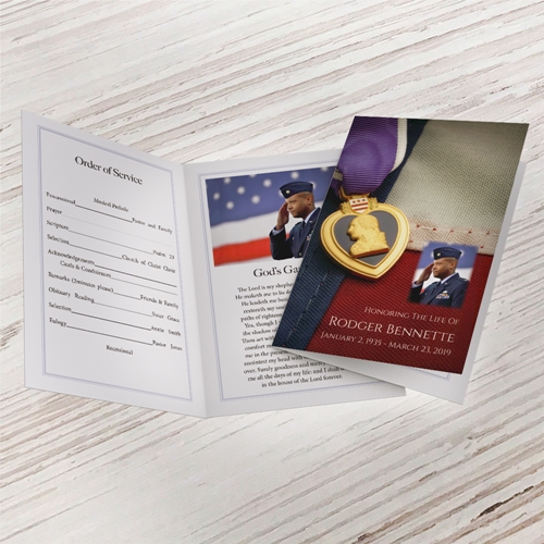 Show details for Purple Heart Funeral Program (MegaEdit)