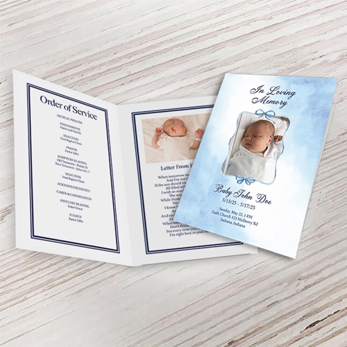 Show details for Baby Boy Funeral Program